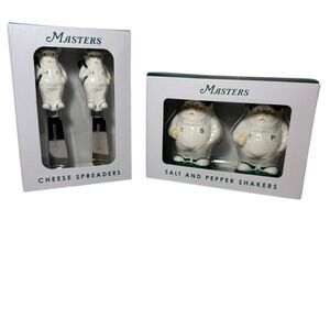 Masters Tournament 2026 Gnome Salt Pepper Shakers & Cheese Spreaders Set NEW